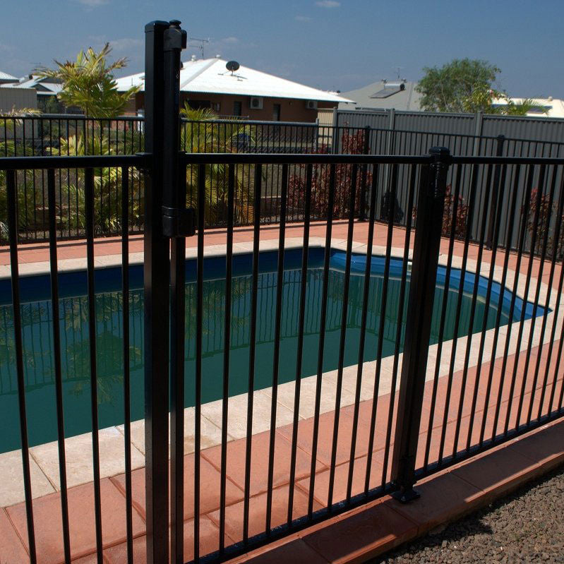 Pool Gates Black Flat Top 950x1200