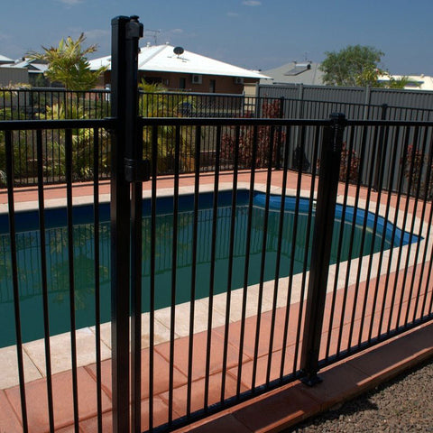 Pool Gates Black Flat Top 950x1200